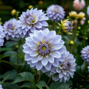 Георгин Акварель купить по цене от 680р. в интернет-магазине «Посадика» с доставкой почтой в в Московскийе и по всей России – [изображение №1].