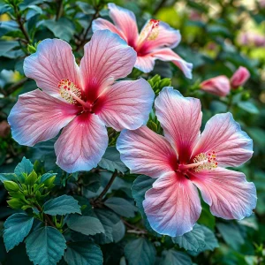 Гибискус садовый Тропикал Сан купить по цене от 293р. в интернет-магазине «Посадика» с доставкой почтой в в Московскийе и по всей России – [изображение №1].